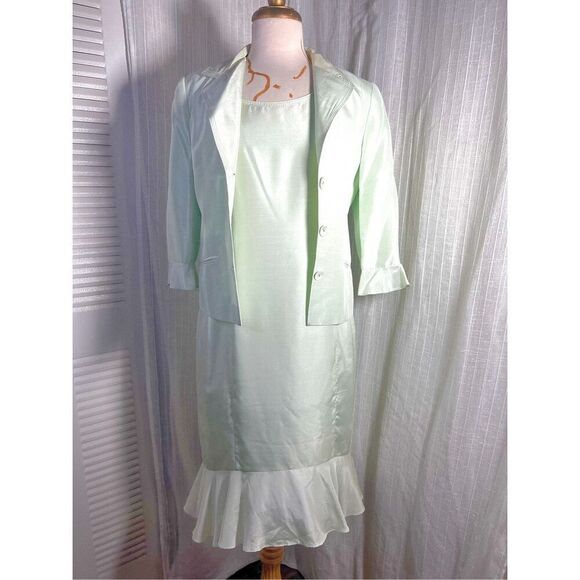 Dué Per Dué Vestè | Women’s | Dress Suit | Size 8 | Vintage Mint 2 Piece Dress S - Picture 3 of 6